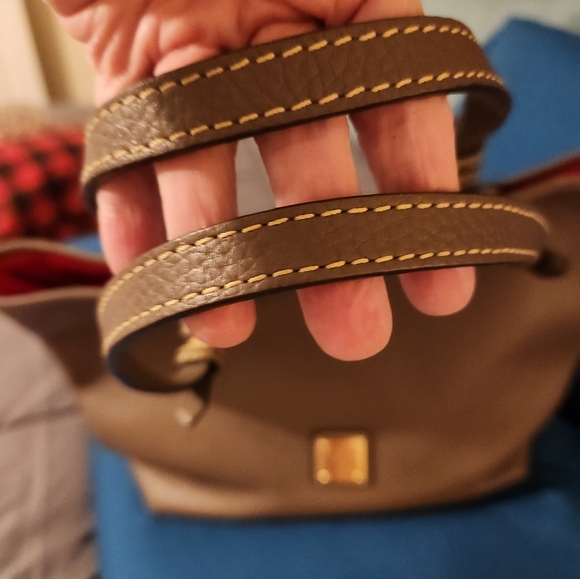 Dooney & Bourke Taupe Leather Tote - Picture 7 of 10